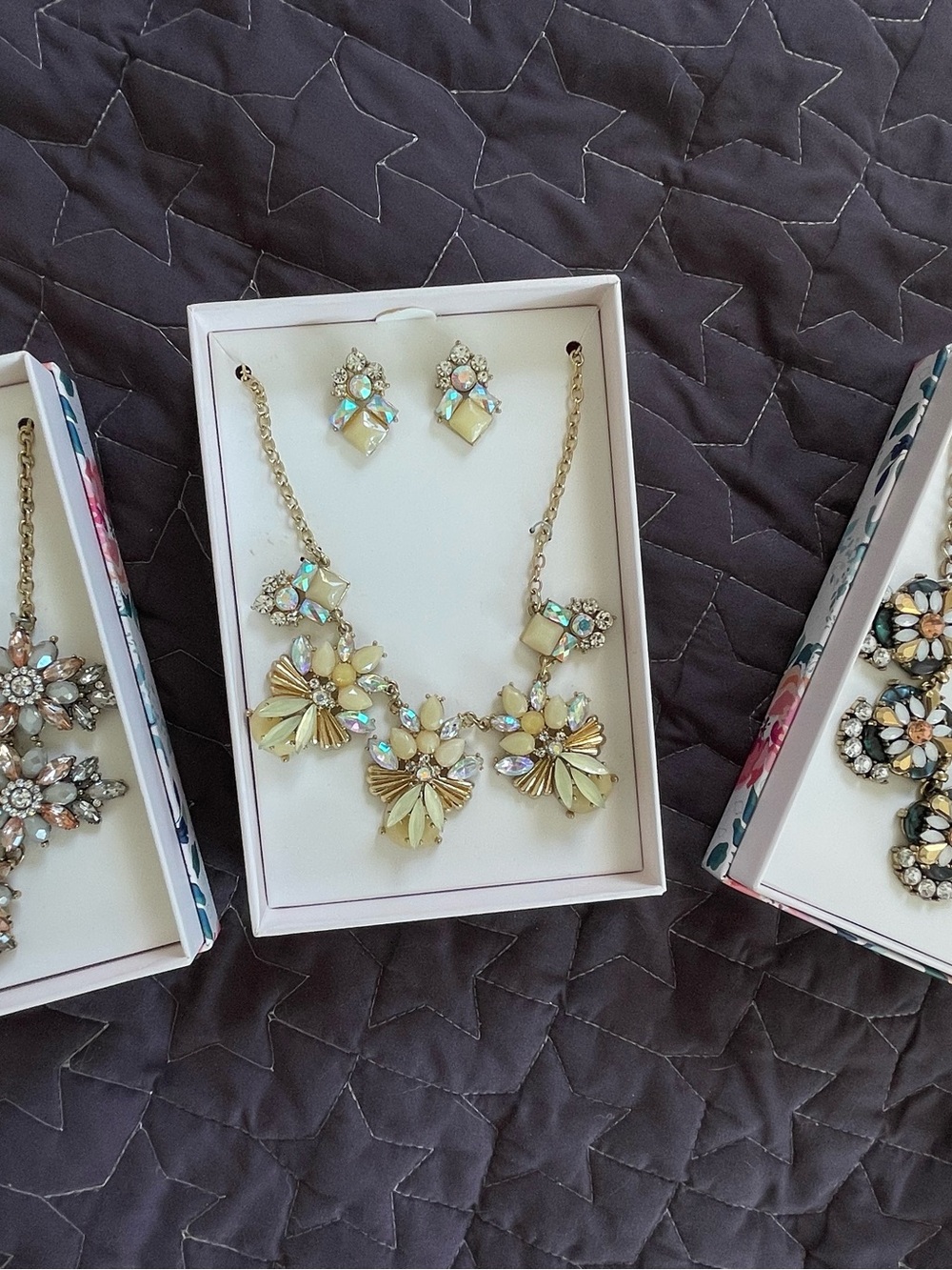 Rhinestone Costume Jewelry Set of 3 New